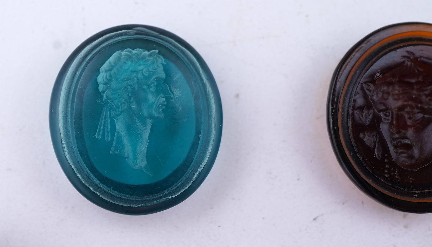 A collection of nine paste intaglios, possibly by William Tassie, late 18th/early 19th century